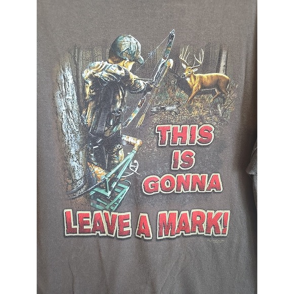 Buck Wear Other - Vintage 2005 Brown XL Buck Wear "This Is Gonna Leave A Mark" Hunting T